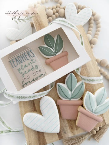 potted plant cookie cutter Seedling in a Pot Cookie Cutter STL File for 3D Printing