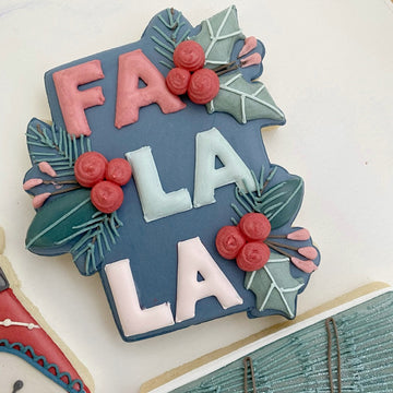 FA LA LA Plaque Cookie Cutter STL File for 3D Printing