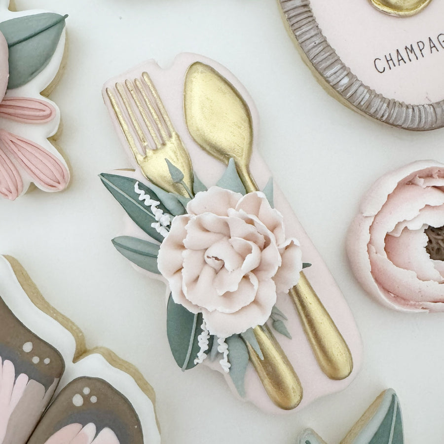 Floral Cutlery Cookie Cutter STL File for 3D Printing