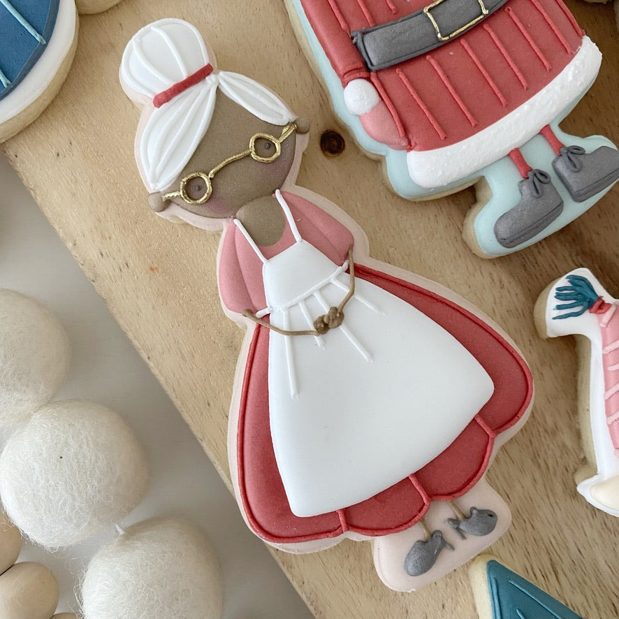 Mrs Claus Cookie Cutter STL File for 3D Printing