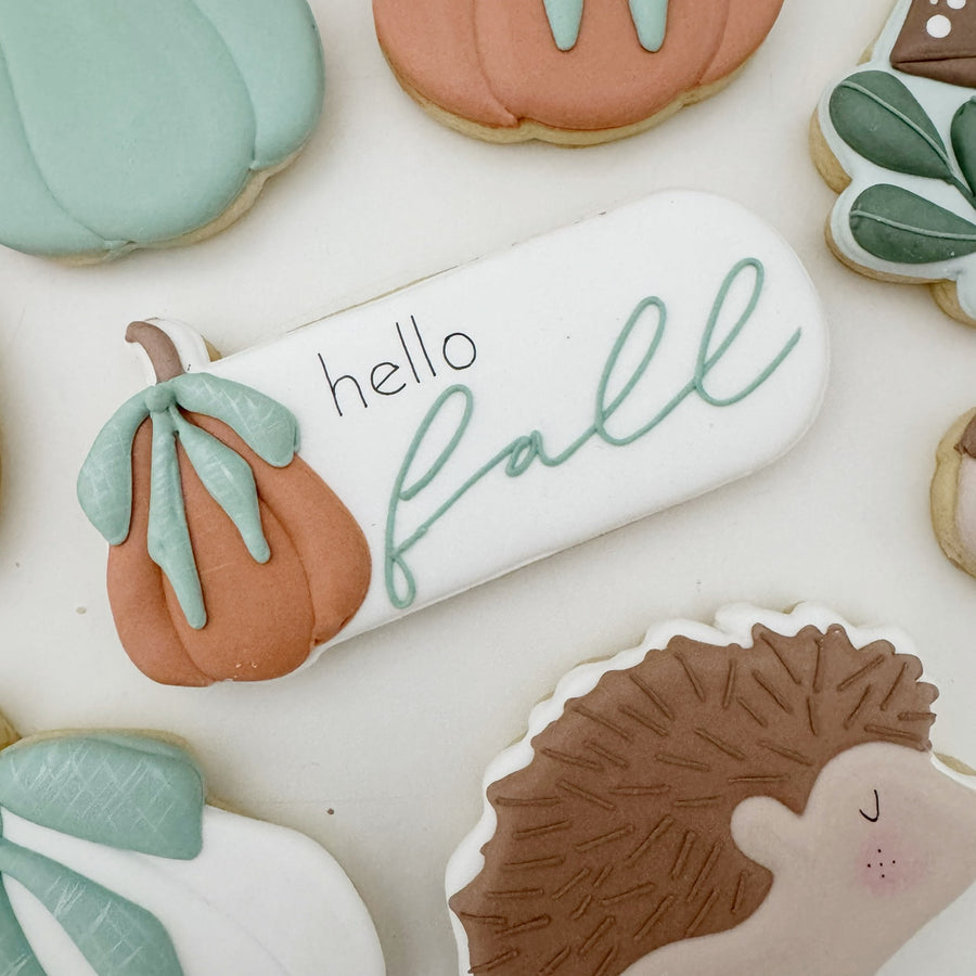 Pumpkin Plaque Cookie Cutter STL File for 3D Printing