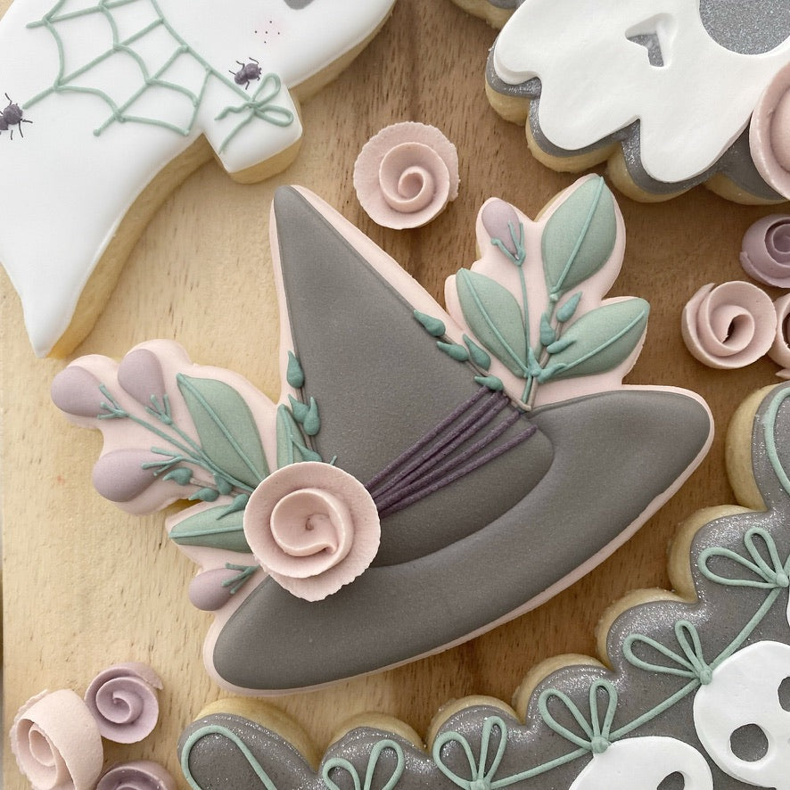 Floral Witch Hat Cookie Cutter STL File for 3D Printing