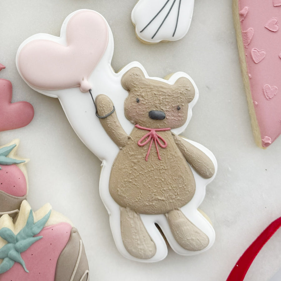 Teddy Bear with Balloon Cookie Cutter STL File for 3D Printing