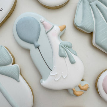 Standing Silly Goose with Balloon, Hat and Bow Cookie Cutter STL File for 3D Printing