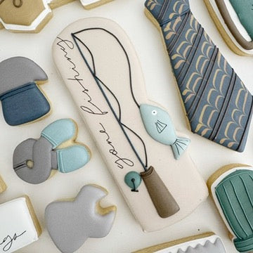 Fishing Rod Plaque Cookie Cutter STL File for 3D Printing