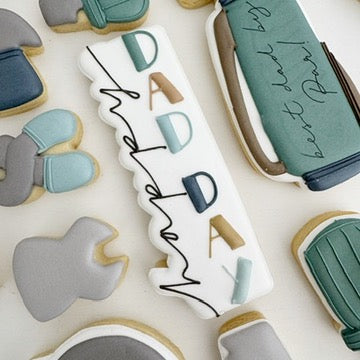 Happy Dad Day Plaque Cookie Cutter STL File for 3D Printing