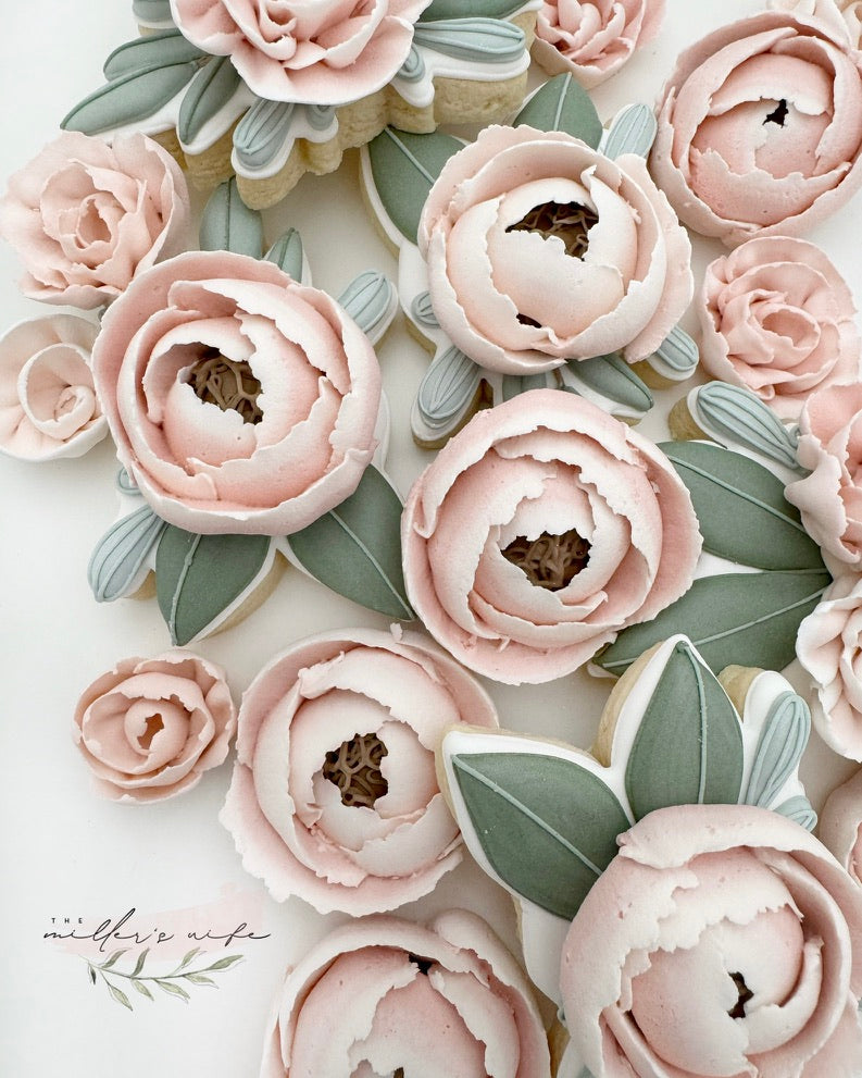 Petals and Prosecco Bridal Cookie Decorating Class-Royal Icing Florals