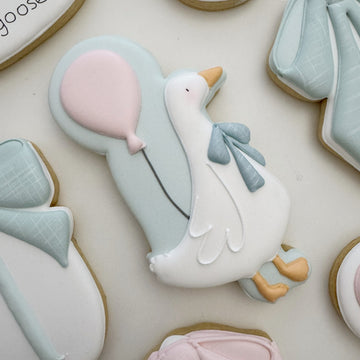 Standing Silly Goose with Balloon and Bow Cookie Cutter STL File for 3D Printing