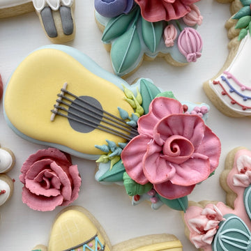 Floral Guitar Cookie Cutter STL File for 3D Printing