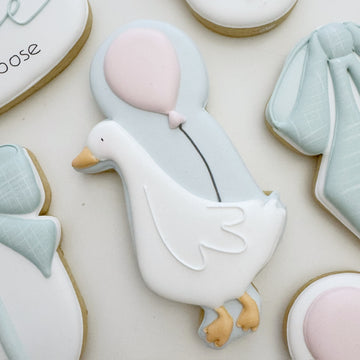Standing Silly Goose with Balloon Cookie Cutter STL File for 3D Printing
