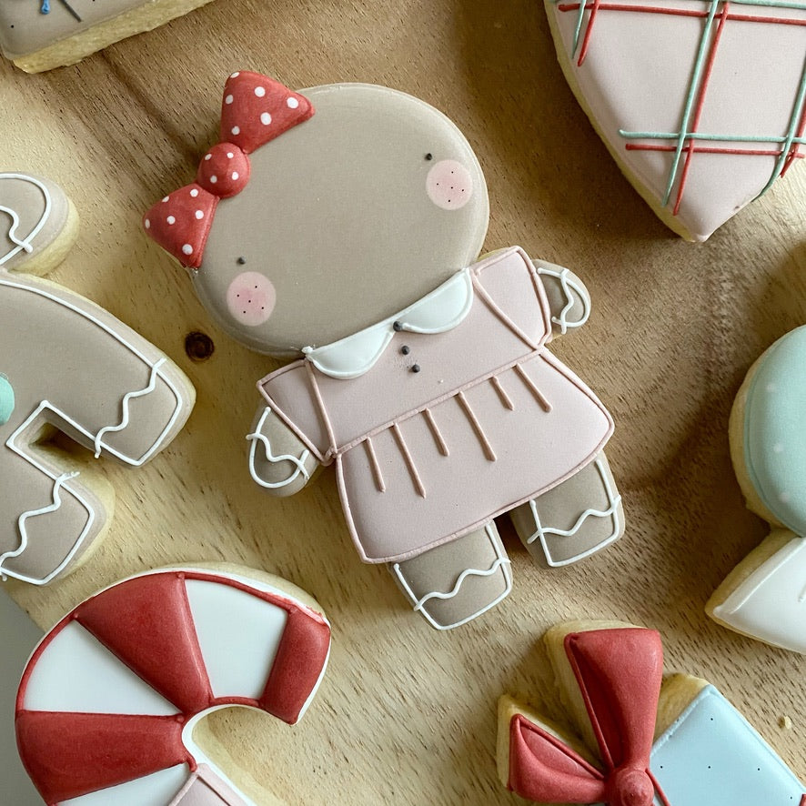 Gingerbread Person w/ Dress Cookie Cutter STL File for 3D Printing