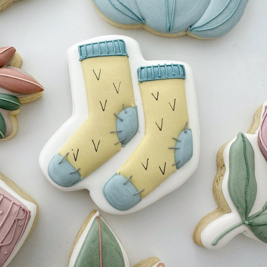 Fall Socks Cookie Cutter STL File for 3D Printing