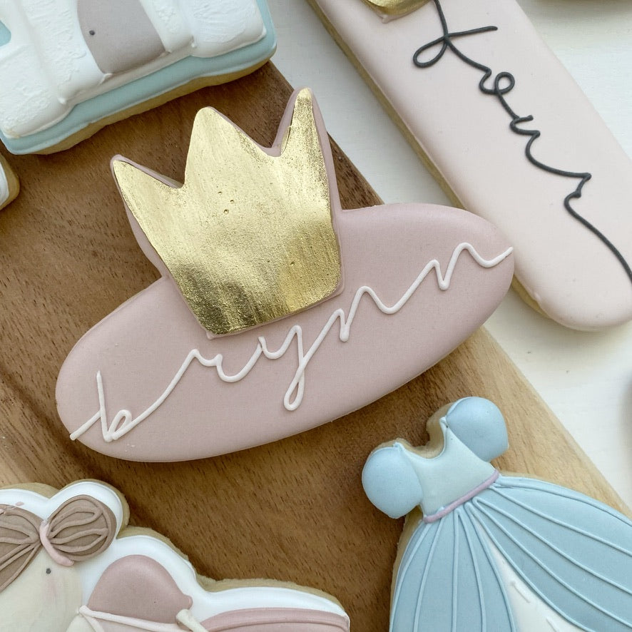 Crown Plaque Cookie Cutter STL File for 3D Printing