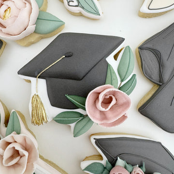 Floral Grad Cap Cookie Cutter STL File for 3D Printing