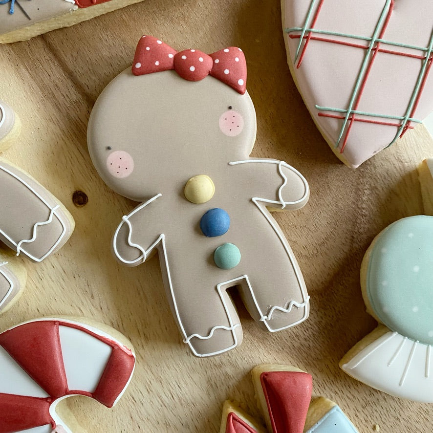 Gingerbread Person w/ Bow Cookie Cutter STL File for 3D Printing