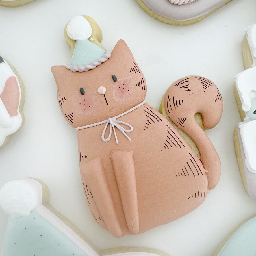 Party Cat Cookie Cutter STL File for 3D Printing