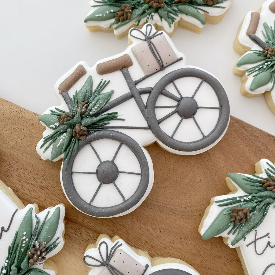 Festive Bicycle Cookie Cutter STL File for 3D Printing