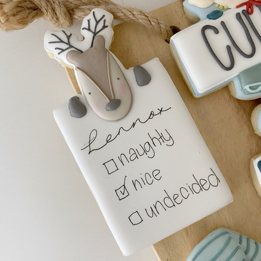 Reindeer Plaque Cookie Cutter STL File for 3D Printing