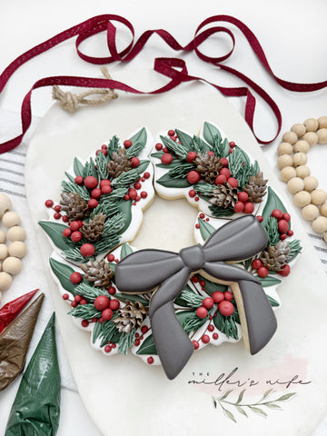 Holiday Wreath Platter Class Cookie Cutter STL File Set for 3D Printing