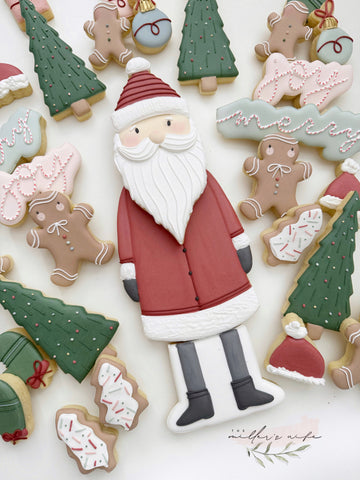 Santa Platter Cookie Cutter STL File Set for 3D Printing