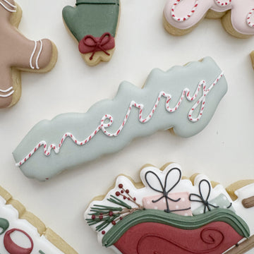 Merry Cookie Cutter STL File for 3D Printing