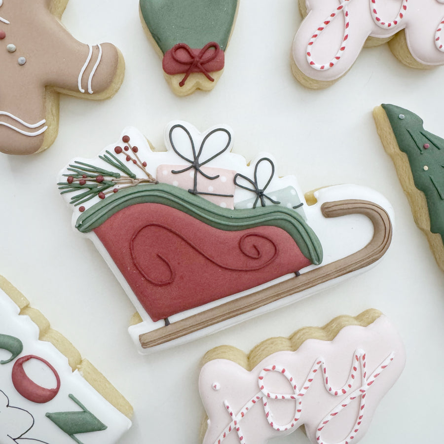 Santa's Sleigh Cookie Cutter STL File for 3D Printing