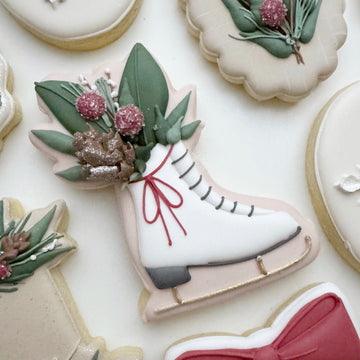 Floral Figure Skate Cookie Cutter STL File for 3D Printing