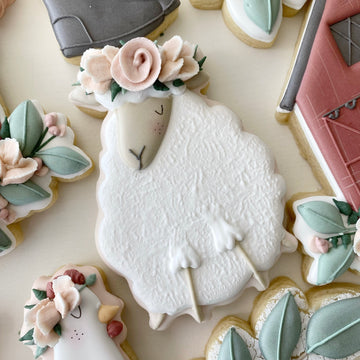 Floral Sheep Cookie Cutter Cookie Cutter STL File for 3D Printing