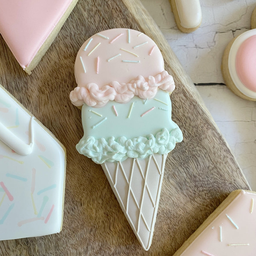 Ice Cream Cone Cookie Cutter STL File for 3D Printing