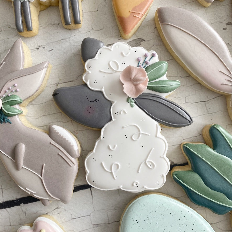 Floral Spring Lamb Head Cookie Cutter STL File for 3D Printing
