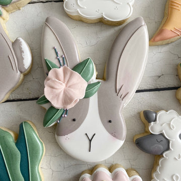 Floral Long Eared Bunny Cookie Cutter STL File for 3D Printing