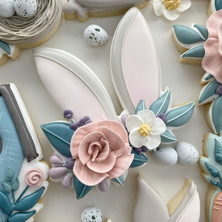 Floral Bunny Ears Cookie Cutter STL File for 3D Printing